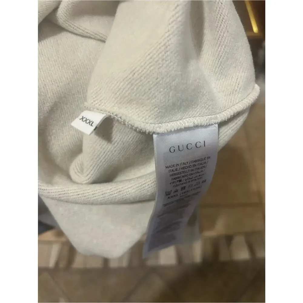 Men's Gucci jersey cotton sweatshirt prominent retro style embroidery size xxxl